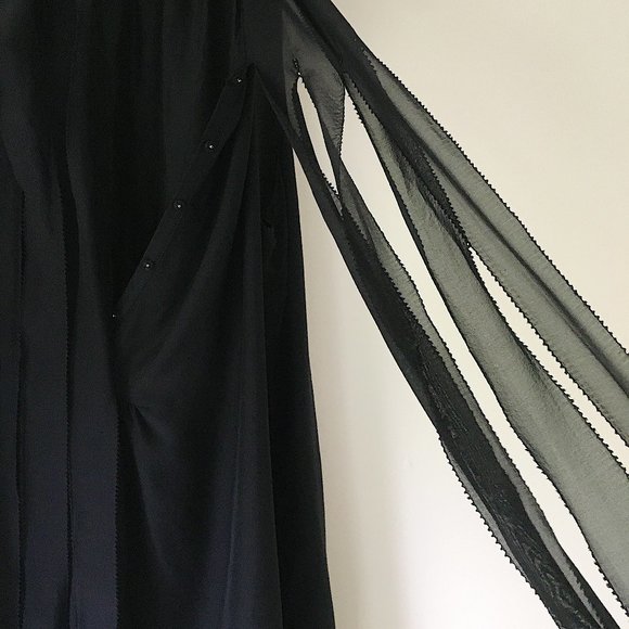 TWENTY8TWELVE Silk Monette Tie Dress - Black - Picture 4 of 10